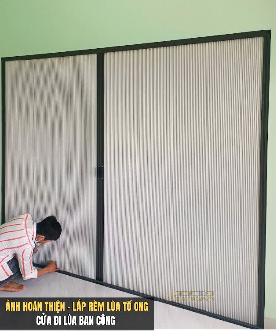 Lắp rèm cửa nhà chị Thu -Biệt Thự Đông Tăng Long, Q9, Thủ Đức, TPHCM - Rèm cuốn in tranh