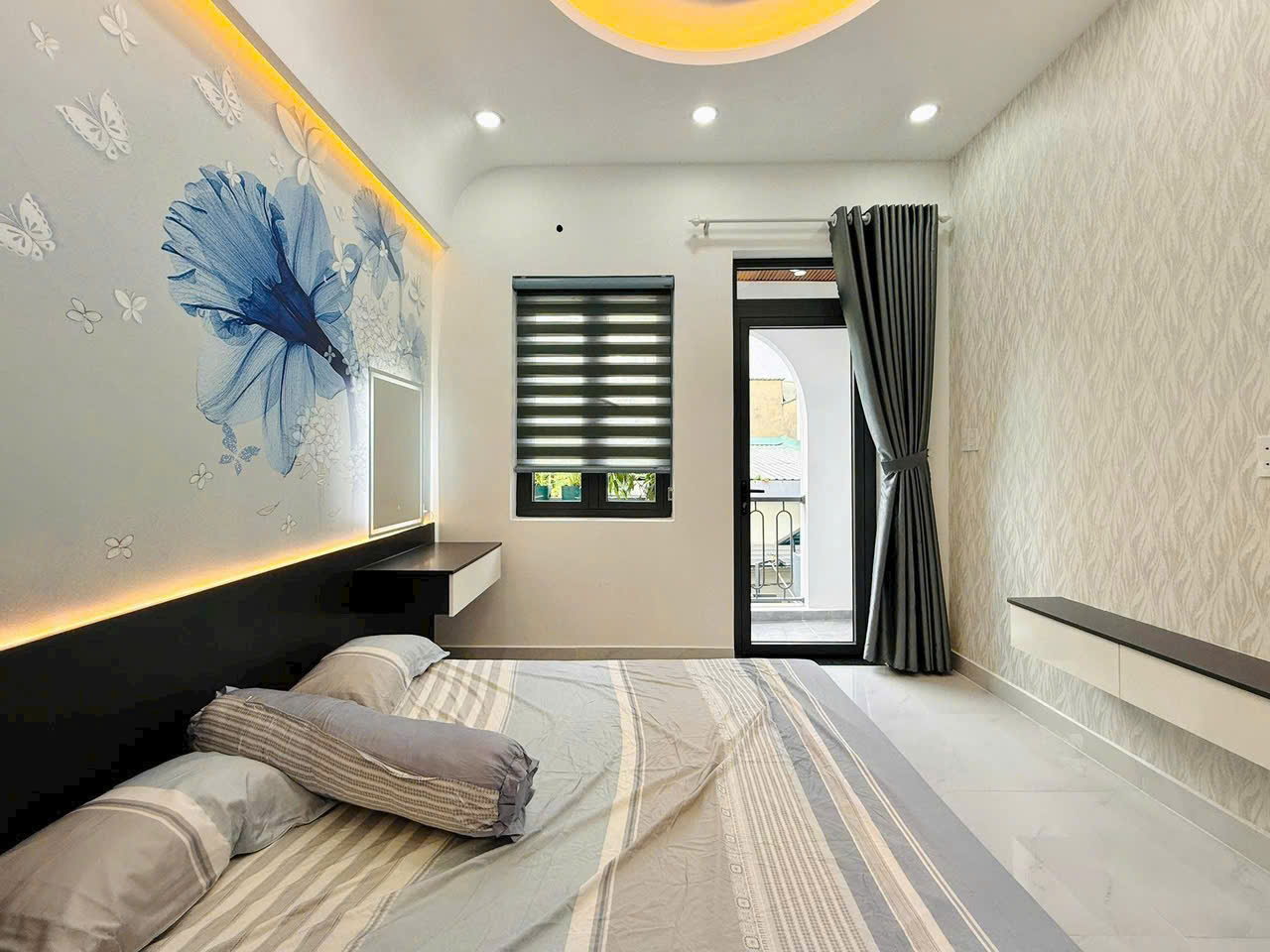 Lắp rèm cửa cho nhà phố trệt 2 lầu chị Thắm, Gò Vấp, TPHCM
