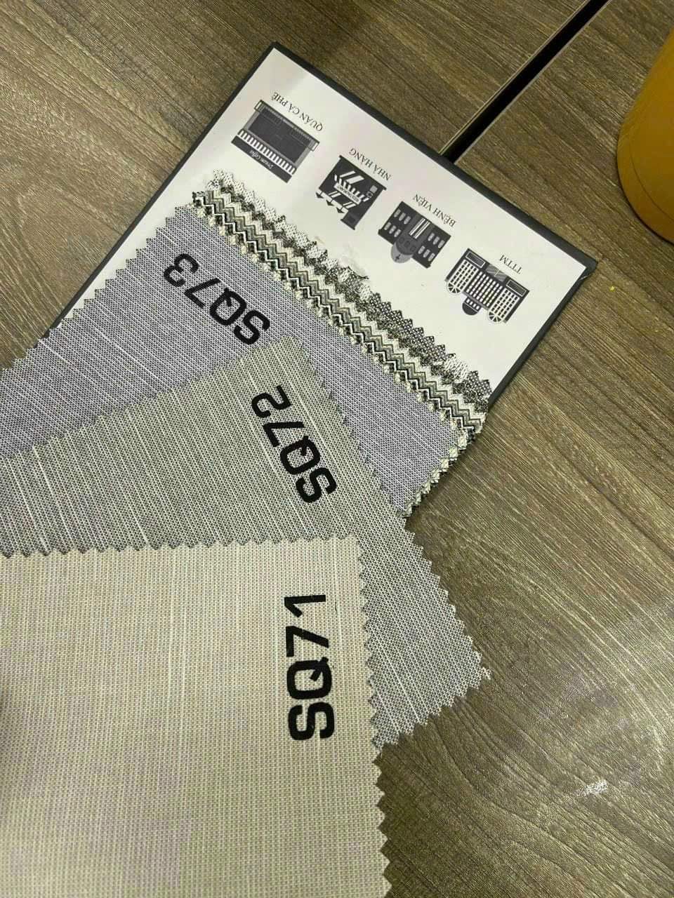 vải rèm cuốn chất liệu gì