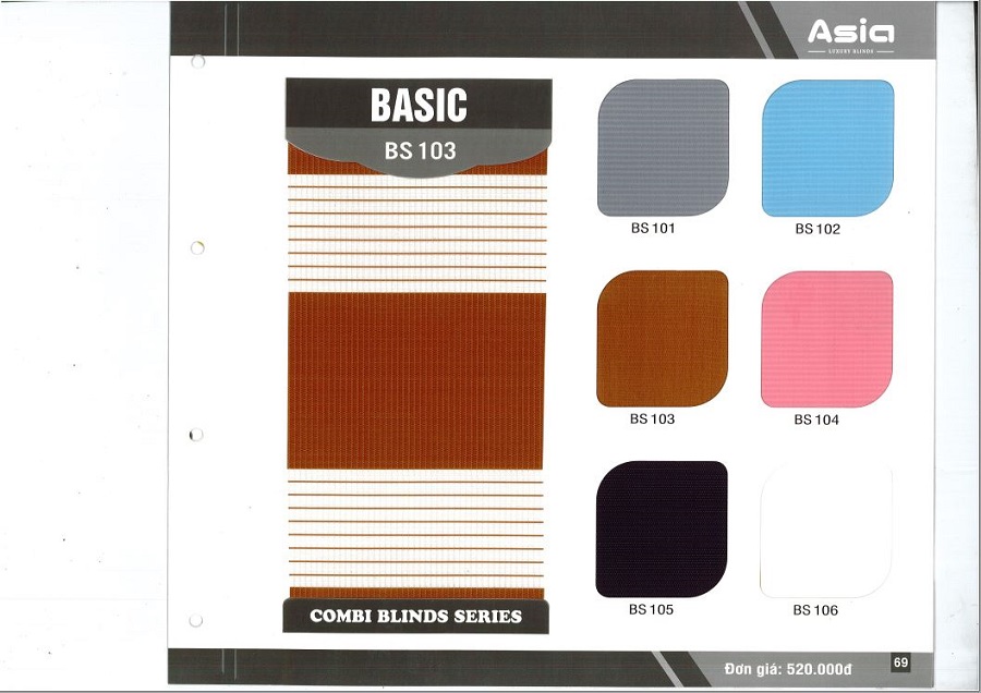 Bảng màu, Catalogue Rèm Cầu Vồng Hàn Quốc Asia Diamond Mới Nhất