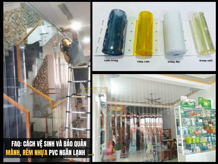 cách vệ sinh rèm nhựa pvc ngăn lạnh và bảo quản đúng cách