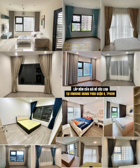 Vinhomes Grand Park | Báo giá May và lắp Rèm cửa giá rẻ các loại tại Chung Cư Quận 9, TPHCM chống nắng, cản sáng 100%