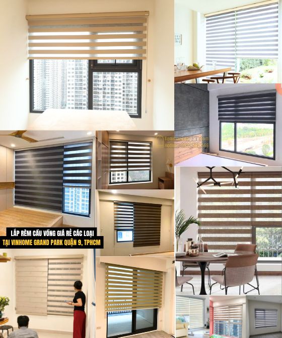 Vinhomes Grand Park | Báo giá May và lắp Rèm cửa giá rẻ các loại tại Chung Cư Quận 9, TPHCM chống nắng, cản sáng 100%