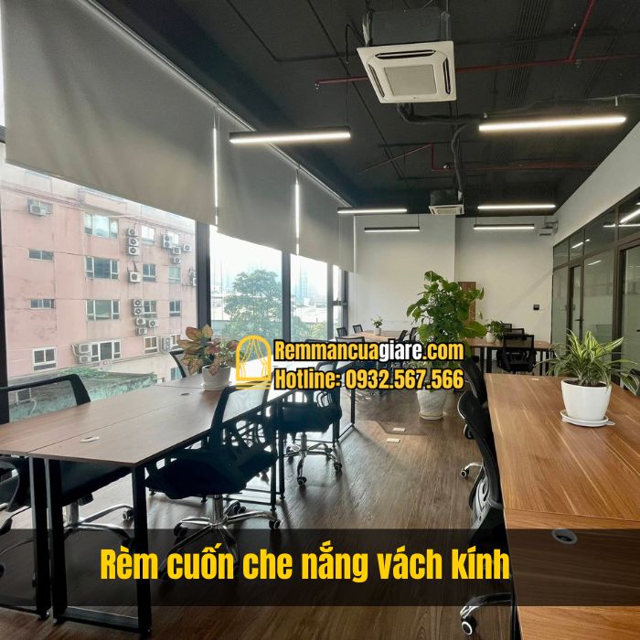 rèm cuốn che nắng vách kính văn phòng gò vấp tphcm