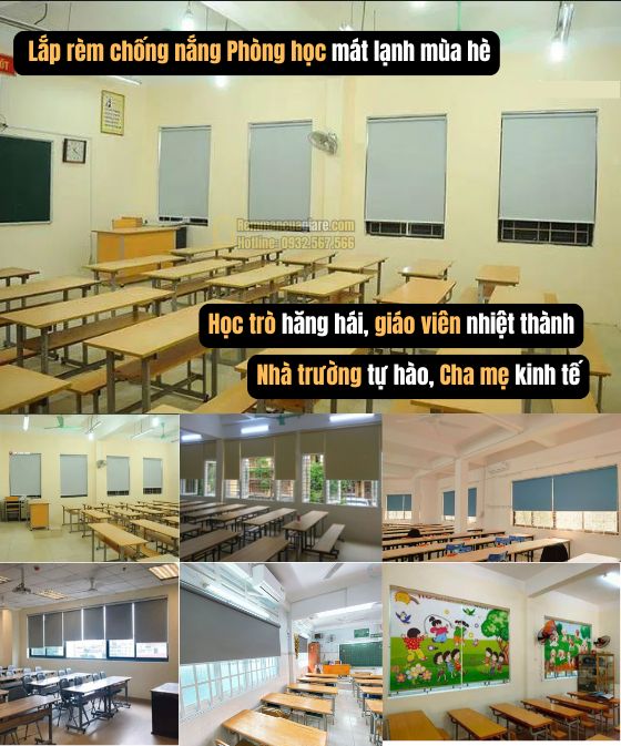 rèm cuốn cho trường học