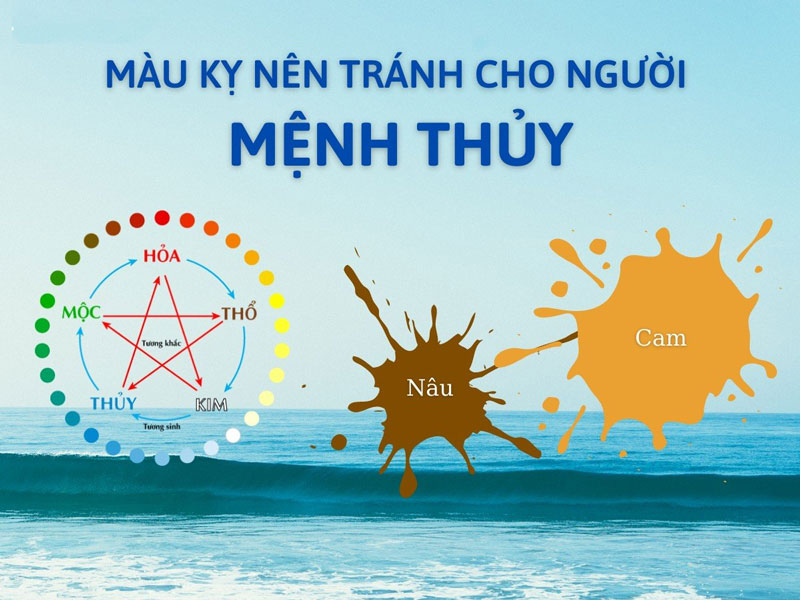 người mệnh thủy kiêng kỵ màu gì