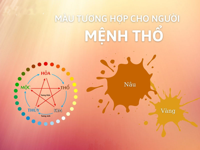 mệnh thổ hợp màu gì