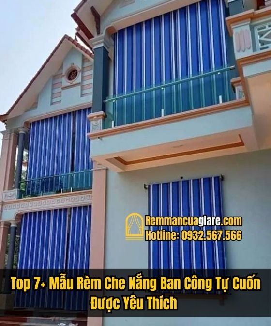 Rèm Bạt Che Nắng Ban Công Tự Cuốn| Rèm Cuốn Lò Xo 