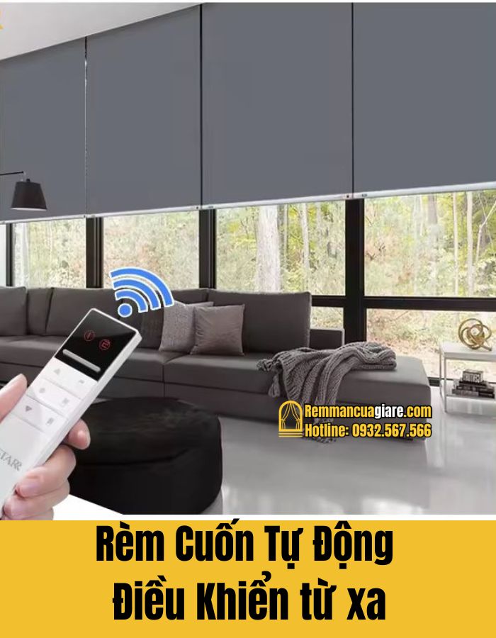 rèm cuốn tự động điều khiển từ xa